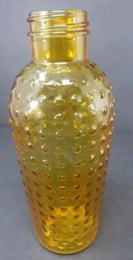 Vintage Amber DPS Jar Dots Glass Bottle No Chips or Cracks Collectible